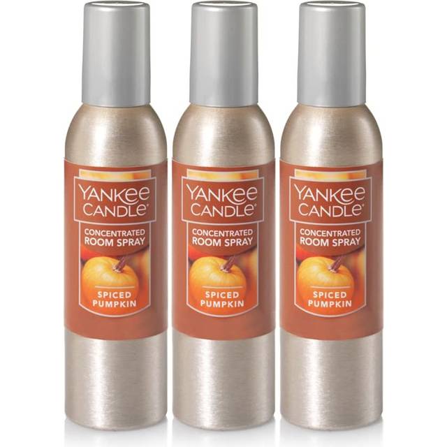 Yankee Candle Concentrated Air Freshener Room Spray  Odor Eliminator for Home  Bathroom  Spiced Pumpkin  1.5 Oz (Pack of 3)