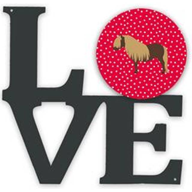 """""""""Caroline's Treasures Shetland Pony Horse Metal Artwork Love wall-decor  Multicolor"""""""""