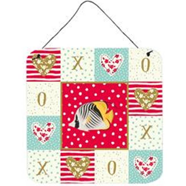 """""Caroline's Treasures Butterfly Fish Love Door Hanging Prints wall-decor  Multicolor"""""