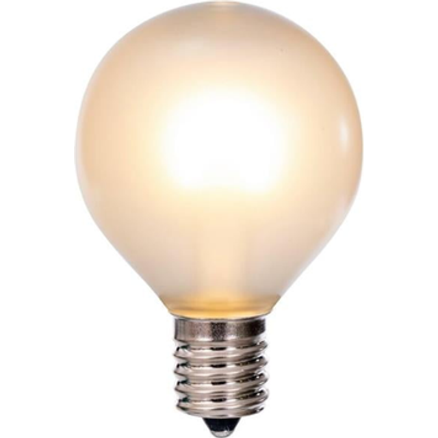 Vickerman XG50FU01-25 0.6W G50-E17 Frosted Filament Warm White Bulb - 25 Per Bag