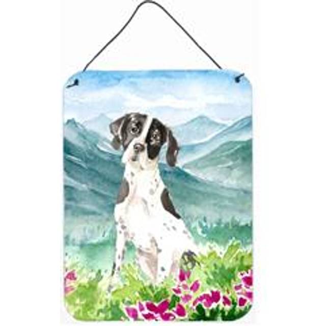 """""Caroline's Treasures Mountain Flowers English Pointer Door Hanging Prints wall-decor  Multicolor"""""