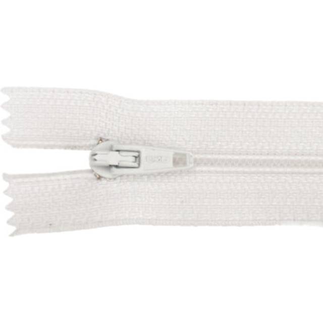 "Coats Plastic Robe Zipper 30""-White F50 30-1"