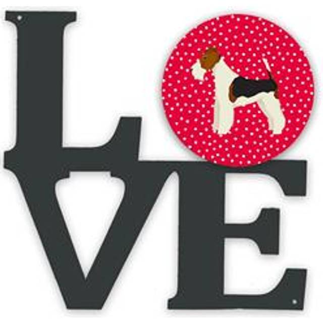 """""Caroline's Treasures Fox Terrier Metal Artwork Love wall-decor  Multicolor"""""