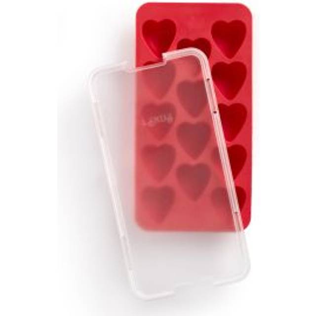 Lékué Lékué ice cube tray with lid red Heart