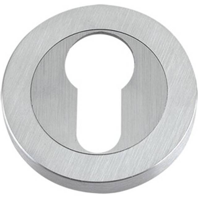 Euro Profile Escutcheon - Satin Chrome (5cm H X 5cm W X 0.8cm D)