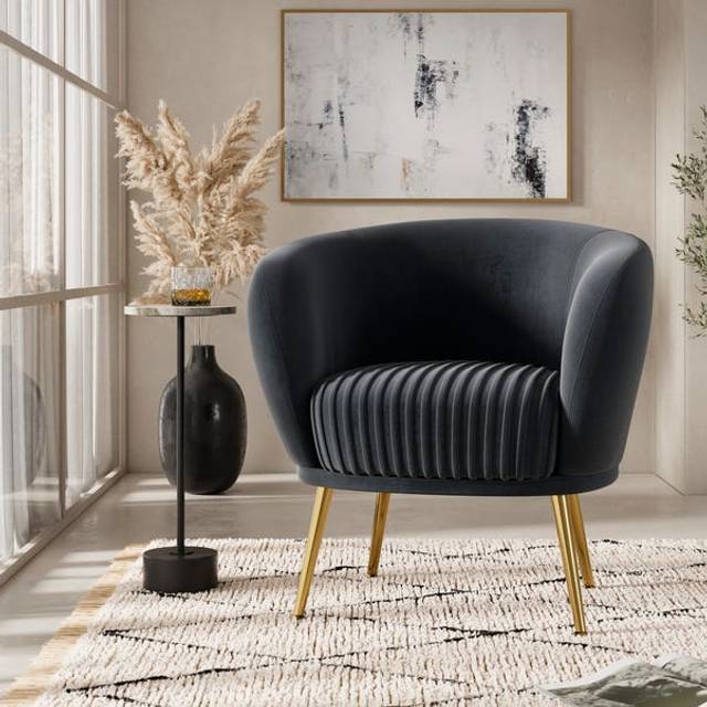 Bella Velvet Cocktail Chair - Ink