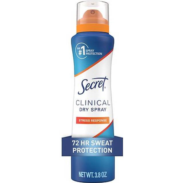 Secret Clinical Strength Dry Spray Antiperspirant Deodorant for Women  Stress Response  3X Stress Protection  72hr Sweat & Odor Protection  PH Balanci