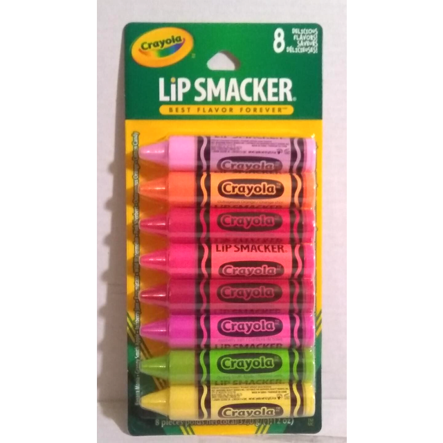 Lip Smacker Crayola Lip Balm Party Pack 8 Count  Cotton Candy  Orange