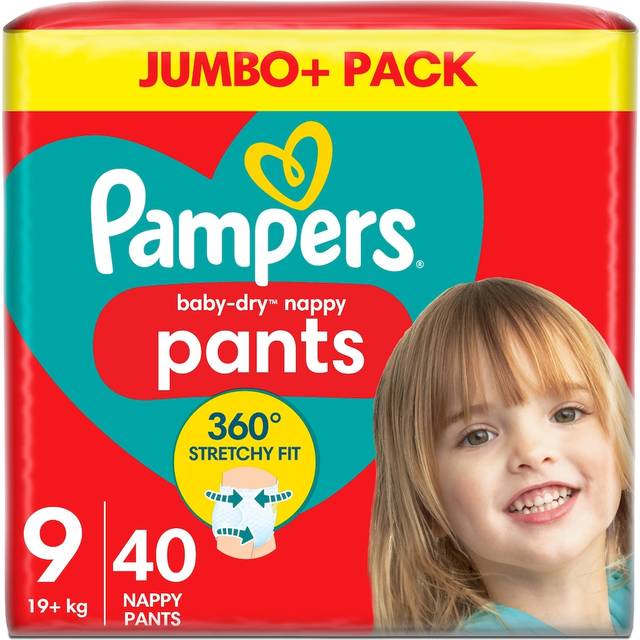Pampers Baby Dry Nappy Pants Size 9 Jumbo Pack 40 Nappies