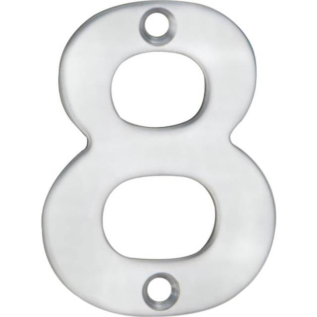 Bechard Numeral Face Fixed - Satin Stainless Steel (5cm H X 5cm W X 3.5cm D)