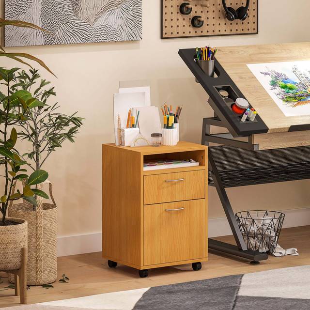 Danby 40 Wide 1 -Drawer File Cabinet - Brown (60cm H X 40cm W X 35cm D)