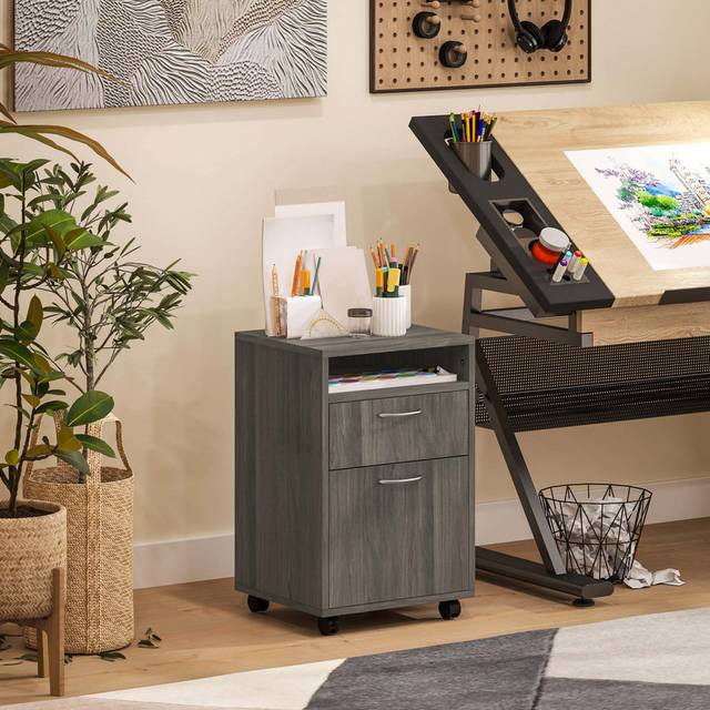 Danby 40 Wide 1 -Drawer File Cabinet - Grey (60cm H X 40cm W X 35cm D)