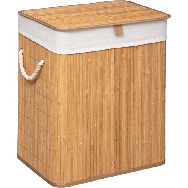Basket Bamboo Laundry Bin - Medium Wood (50cm H X 41.5cm W X 30cm D)