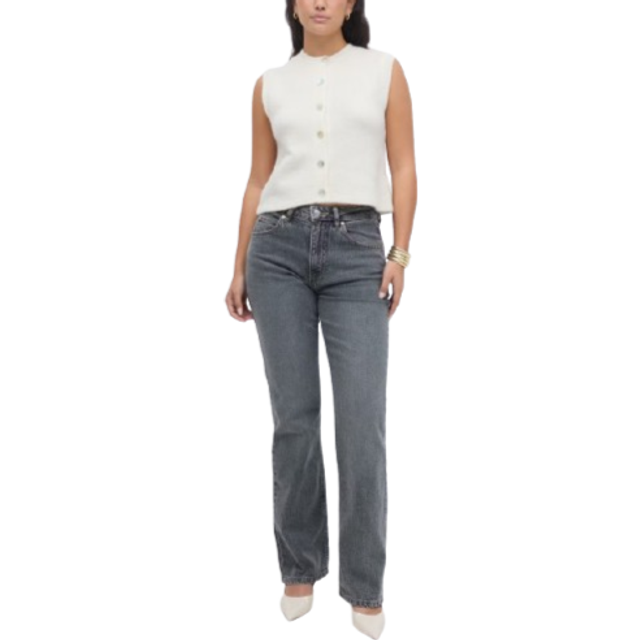 Gina Tricot-Classic boot jeans-Flare & bootcut jeans-Grå-38-Dam