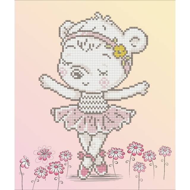 DIAMOND DOTZ  - Ballet Bear  Partial Drill  Round Dotz  Diamond Painting Kits  Diamond Art Kits for Adults  Gem Art  Diamond Art  Diamond Do