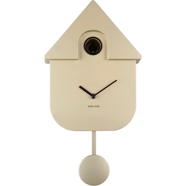 Cuckoo clock, metallic gold