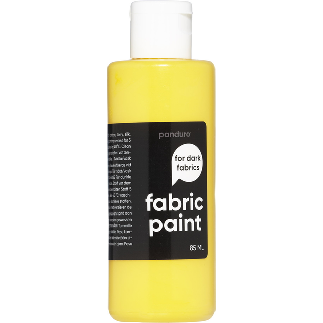 Fabric Paint 85 ml – gul täckande textilfärg för mörkt tyg - Gul