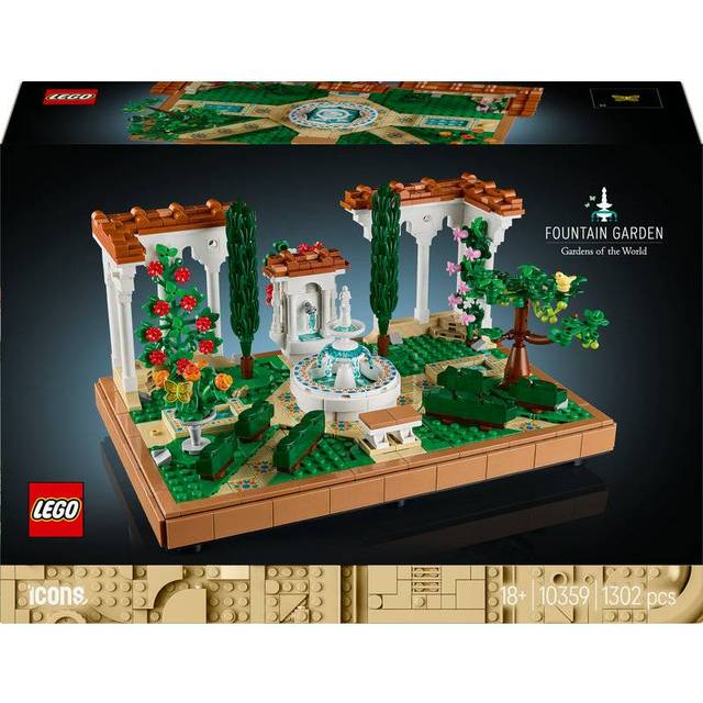 LEGO® Icons Fountain Garden Home and Office Decor, Building Set for Adults 10359
