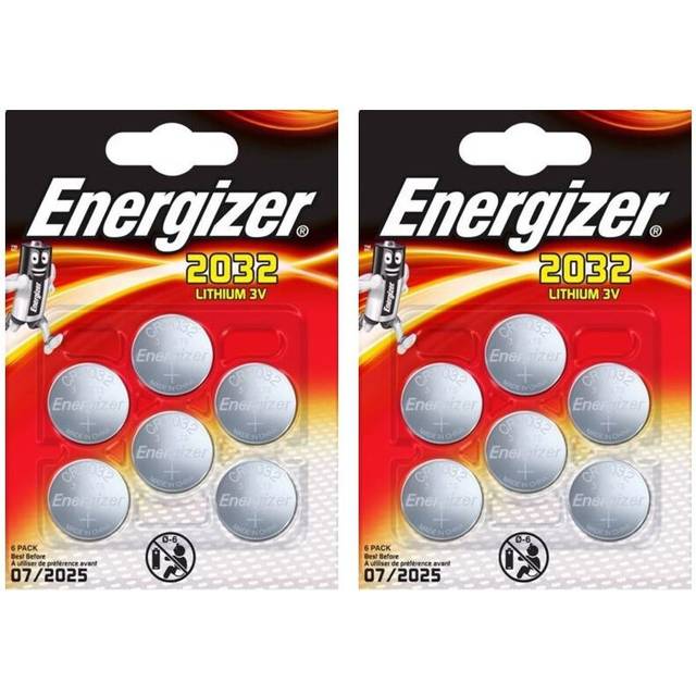 Energizer CR2032 Coin Cell 3V Lithium Batteries | 12 Pack