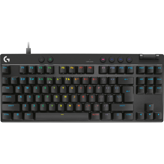 Logitech G PRO X RAPID - Tangentbord - TKL - bakgrundsbelyst - USB - QWERTY - USA, internationellt - tangentbrytare: Linear - svart