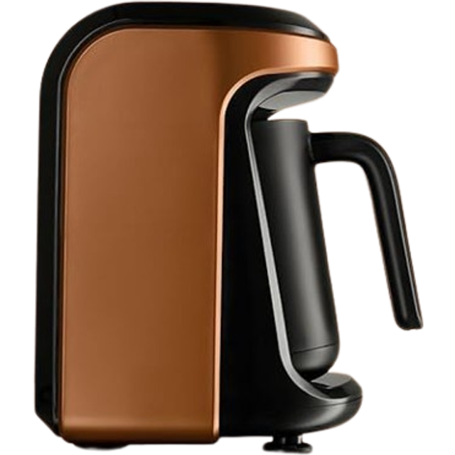 KARACA Hatır Hattar Turkisk kaffebryggare brons, mjölkuppvärmningsmaskin, 535 W helautomatisk kaffemaskin, 5 koppar 60 ml kapacitet, turkisk mocka, kaffe, varm choklad, snabbkaffe