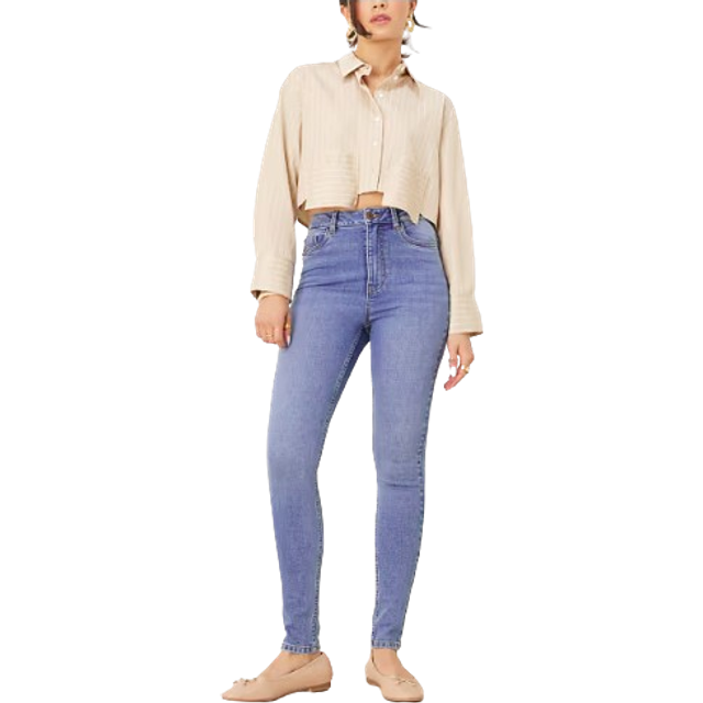 New Look Women's Blue Lift & Shape Jenna Skinny Jeans - 12L32