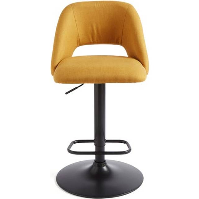 Jonas Adjustable Height Bar Stool, Fabric - Old Gold