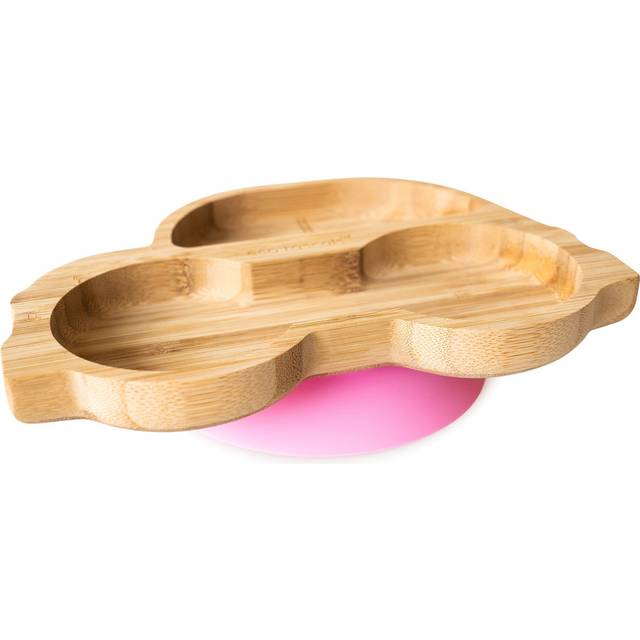 eco rascals Car Shaped Bamboo Suction Plate-Blue