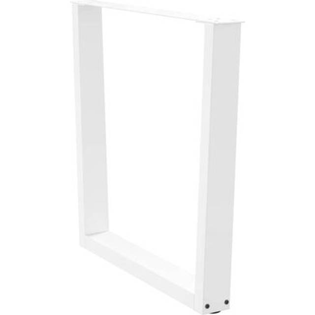 Matbordsben V-formade 2 st vita 80x(72-73,3) cm stål