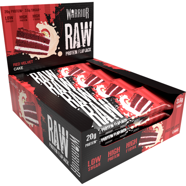 Warrior - Raw Protein Flapjack, Red Velvet Cake - 12 bars