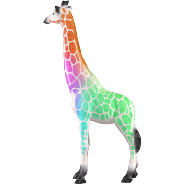 Schleich 72266 Giraffe 90 Years Edition Rainbow Coloured Figure