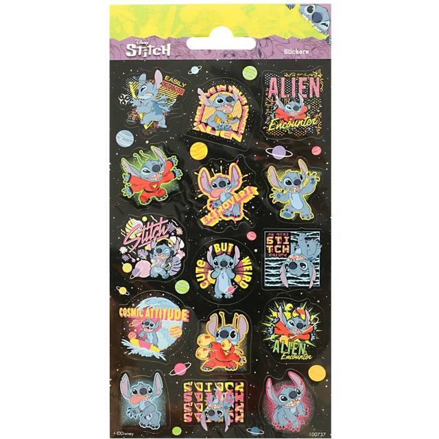 Klistermärken Stitch Glitter 1 ark