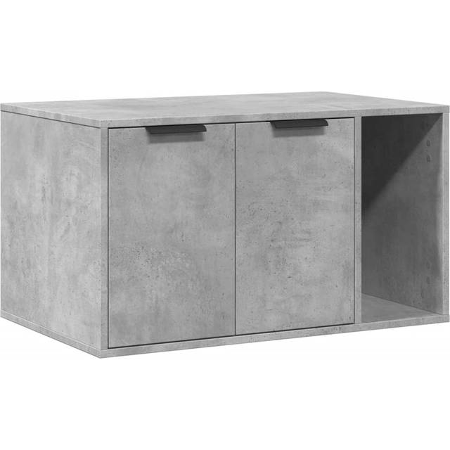 vidaXL Cat Litter Box Enclosure White 80x50x45 cm Engineered Wood