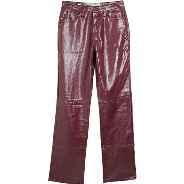 River Island Womens Red Relaxed Straight Coated Jeans - 8R