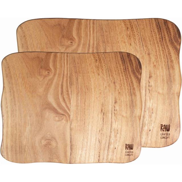 Aida - RAW Teak - skærebrætsæt 2 dele 32x24x2 cm + 40x30x2 cm