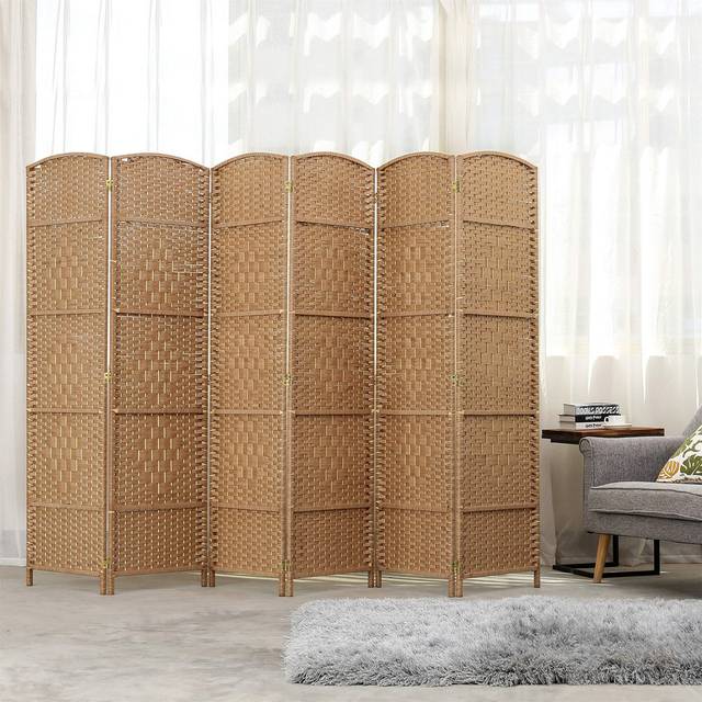 10cm W Folding Room Divider - Beige
