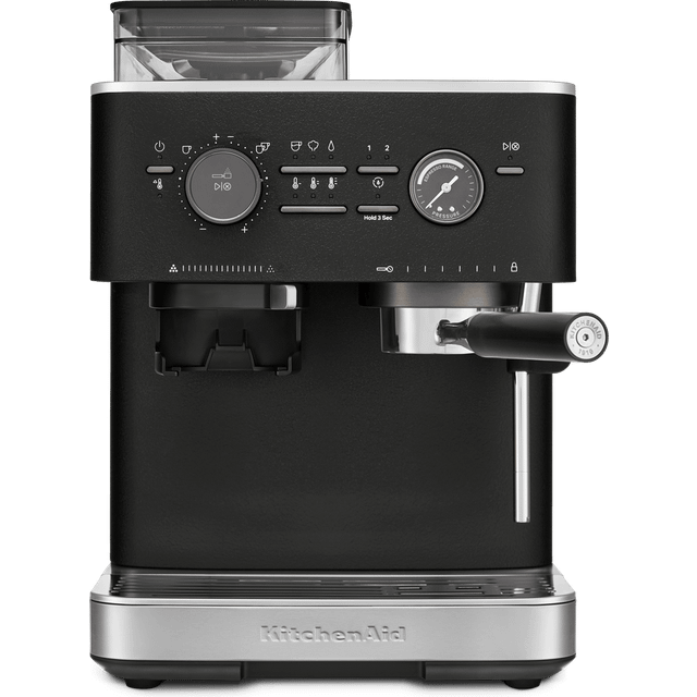 Espressomaskin med kaffekvarn, cast iron black - Cast iron black