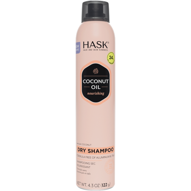 Hask Monoi Coconut Dry Shampoo 122g |Refreshing |Volumizing |Absorbs Oil |Adds Shine |For All Hair Types |Sulfate-Free |Lightweight