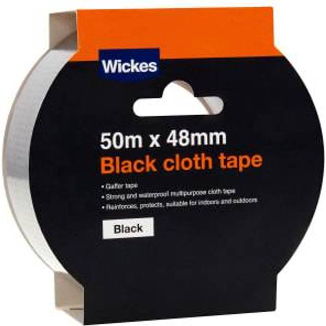 Wickes Cloth Black Duct Tape - 48mm x 50m