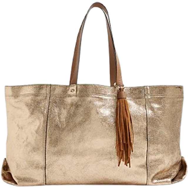 River Island Womens Gold Oversized Leather Shopper Bag - One Size