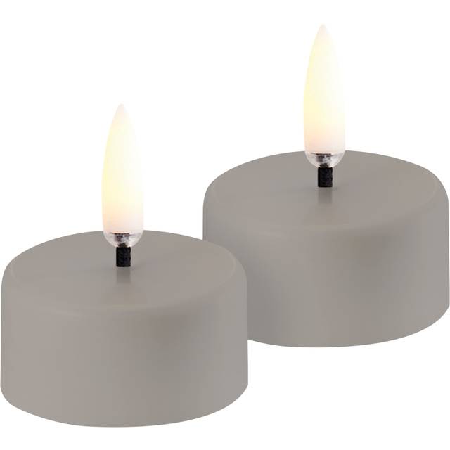 Uyuni Lighting - Rechargeable Tea Light LED 2-pack 3,9x2,3 cm Sandstone Plain  Lighting