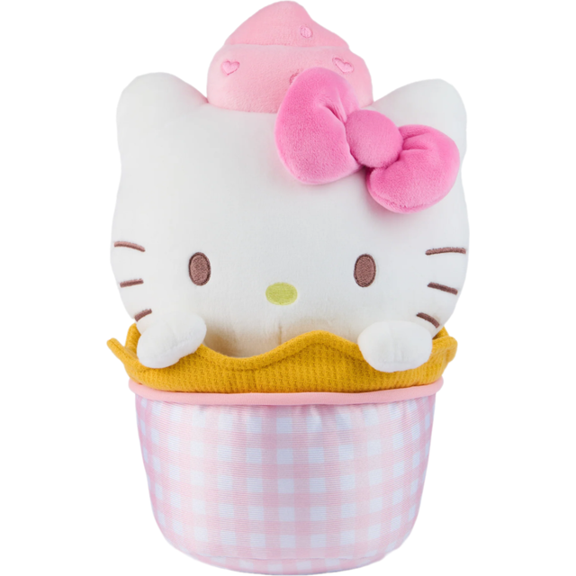 GUND Sanrio Official Hello Kitty Ice Cream Plush  Stuffed Animal for Ages 1 and Up  Pink/White  10
