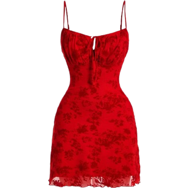 SHEIN Black Date Night Romantic Floral Print Tie Front Cami Dress