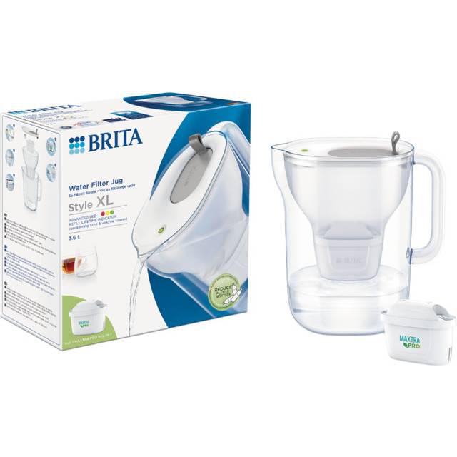 Water filter jug BRITA Style XL Grey, 3.6 l + water filter BRITA Maxtra Pro All-in-1