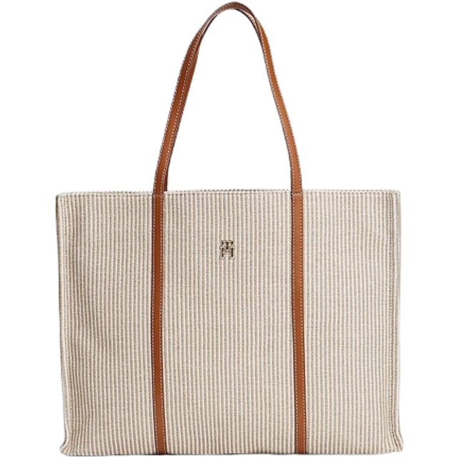 Sac cabas tressé à rayures - Multicolore - Taille Unique