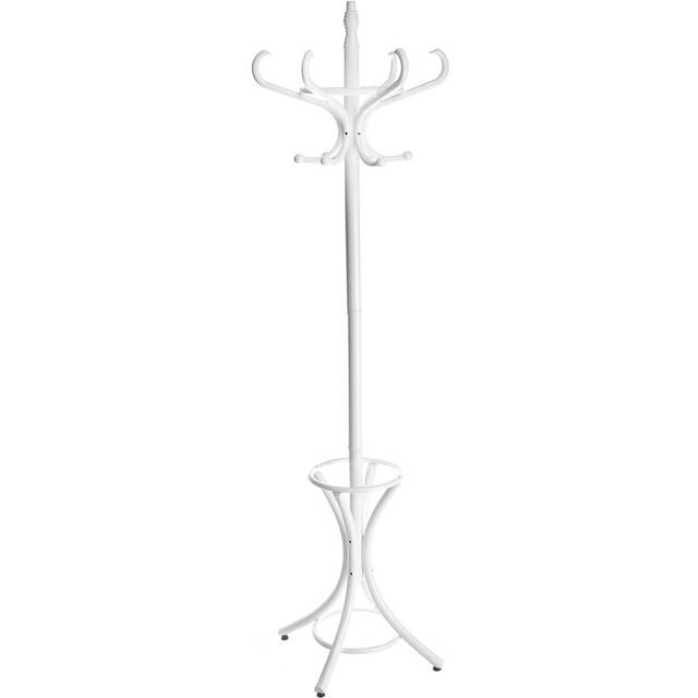 Abner Solid Wood Freestanding Coat Stand - White (467.36cm H X 129.54cm W X 129.54cm D)