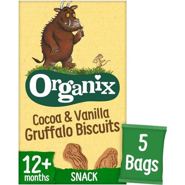 Organix Gruffalo Cocoa & Vanilla Biscuit 12+ months 100g (5x20g)