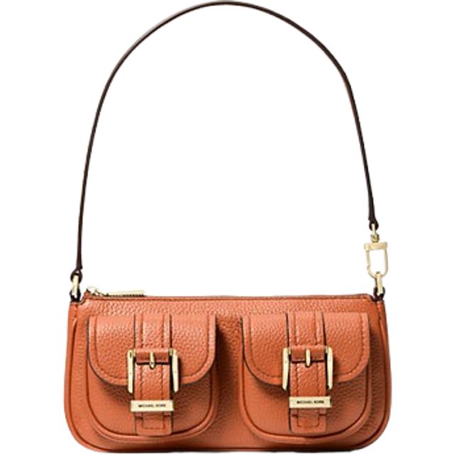 MK Zoe Small Pebbled Leather Pochette - Orange - Michael Kors - ONE SIZE
