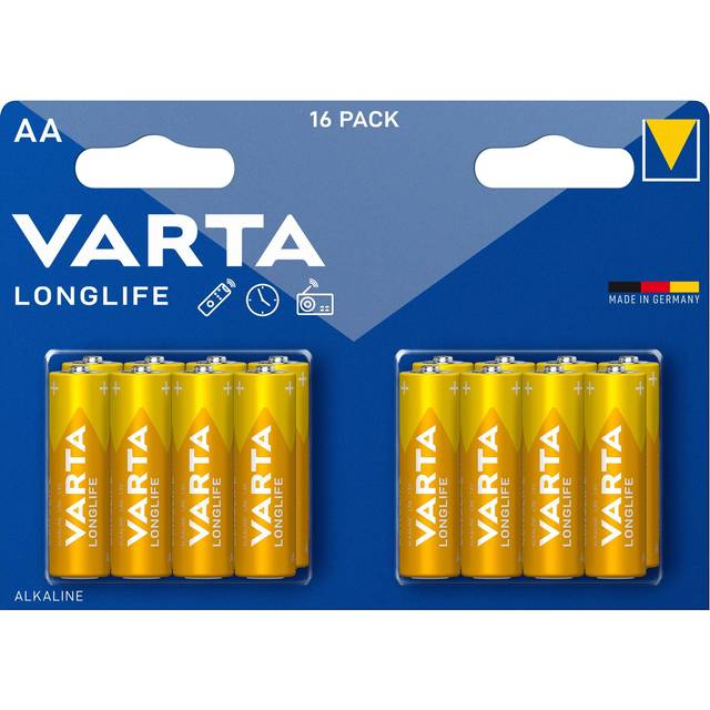 Varta Longlife Power AA batteri 7042380 16 st (gula)