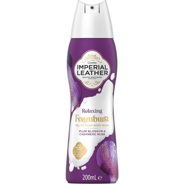 Imperial Leather Relaxing Foamburst Shower Gel Body Wash Plum Blossom Cashmere Musk 200ml